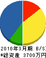上野電設工業 貸借対照表 2010年3月期