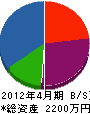 山錦産業 貸借対照表 2012年4月期