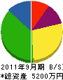 恵毘須 貸借対照表 2011年9月期