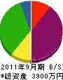 橋本カンテツ 貸借対照表 2011年9月期
