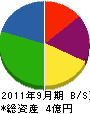 大岳電気工業 貸借対照表 2011年9月期