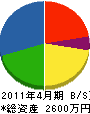 田中建材 貸借対照表 2011年4月期