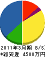 藤田電気工事 貸借対照表 2011年3月期