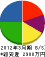 志田配管 貸借対照表 2012年3月期