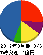 佐藤薫工務店 貸借対照表 2012年9月期