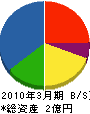 藤本電気工事 貸借対照表 2010年3月期
