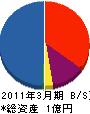 雄城開発 貸借対照表 2011年3月期