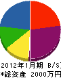南澤建設 貸借対照表 2012年1月期