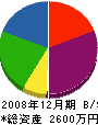 川上組 貸借対照表 2008年12月期