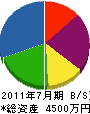 柴田製畳所 貸借対照表 2011年7月期