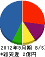 大橋工業 貸借対照表 2012年9月期