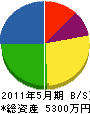 花川重機建設 貸借対照表 2011年5月期