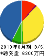 横山電気 貸借対照表 2010年8月期