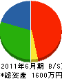 鶴岡企業 貸借対照表 2011年6月期