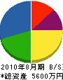 隠岐三協サッシセンター 貸借対照表 2010年8月期