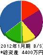 園田電機商会 貸借対照表 2012年1月期