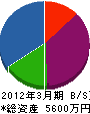 庄龍建設 貸借対照表 2012年3月期