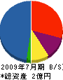 熊本建設工業 貸借対照表 2009年7月期