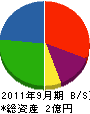 阪南建設 貸借対照表 2011年9月期