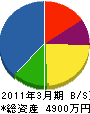 田島興業 貸借対照表 2011年3月期