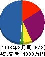 日喜開発 貸借対照表 2008年9月期
