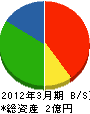 九州マックス 貸借対照表 2012年3月期