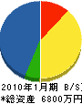 横辺工務店 貸借対照表 2010年1月期