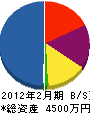 札幌電商社 貸借対照表 2012年2月期