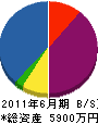 上村工務店 貸借対照表 2011年6月期