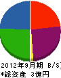 福田建設工業 貸借対照表 2012年9月期