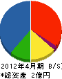 手塚産業 貸借対照表 2012年4月期