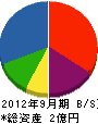 神田 貸借対照表 2012年9月期
