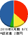 小川電設 貸借対照表 2010年8月期