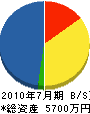 神田組 貸借対照表 2010年7月期