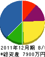 中江組 貸借対照表 2011年12月期