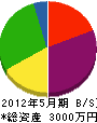 東田建設 貸借対照表 2012年5月期