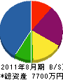 藤ヶ谷電気設備 貸借対照表 2011年8月期
