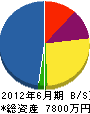 誠和電気 貸借対照表 2012年6月期