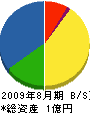 小川設備 貸借対照表 2009年8月期