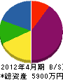 本島電機商会 貸借対照表 2012年4月期