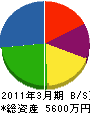 渡島設備工業 貸借対照表 2011年3月期