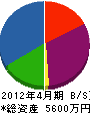 山藤建業 貸借対照表 2012年4月期