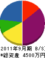 竹村製作所 貸借対照表 2011年9月期