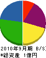神崎建設 貸借対照表 2010年9月期