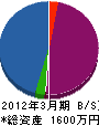 岩友建設 貸借対照表 2012年3月期