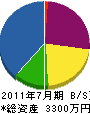 渡辺電機サービス 貸借対照表 2011年7月期