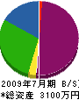 赤塚造園土木 貸借対照表 2009年7月期