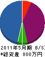 松本建設 貸借対照表 2011年5月期