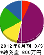 宇田川電機 貸借対照表 2012年6月期