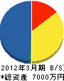 長谷川設備 貸借対照表 2012年3月期